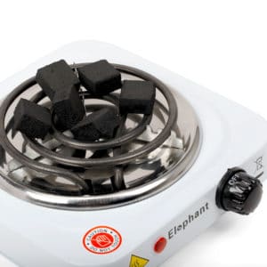 PLAQUE ELEPHANT ALUME CHARBON A CHICHA