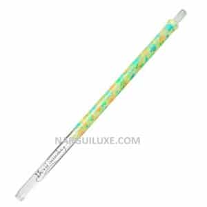 Devil Smoke Print Vert bleu orange neon rond