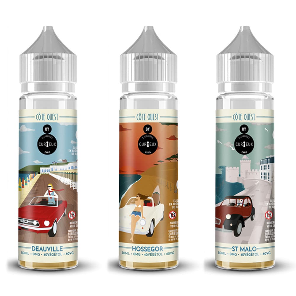 Gamme E-liquide Curieux Côte Ouest 50ml