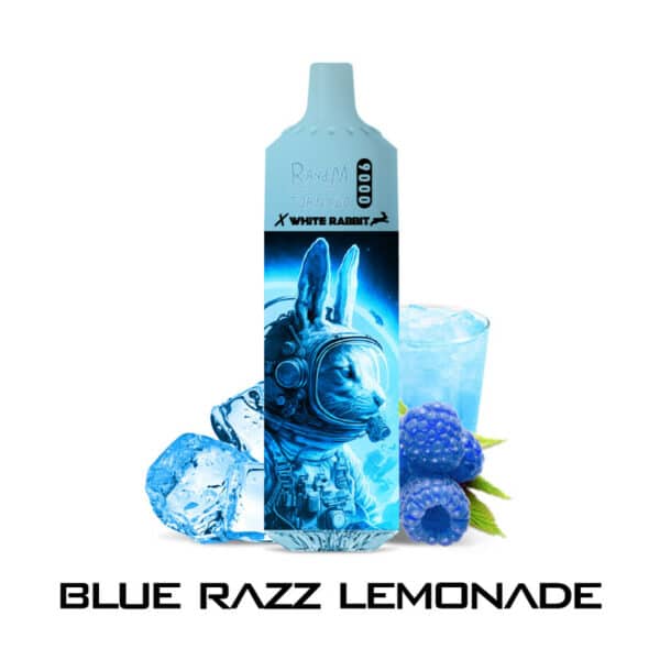 RandM Tornado White Rabbit 9000 puffs blue razz lemonade