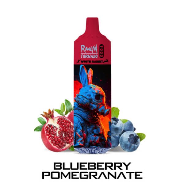 RandM Tornado White Rabbit 9000 puffs blueberry pomegranate