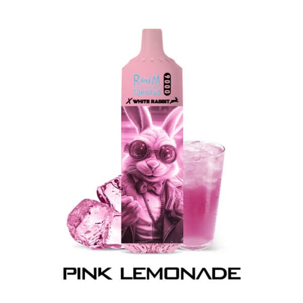 RandM Tornado White Rabbit 9000 puffs pink lemonade