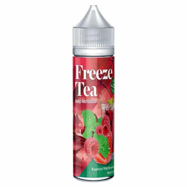 Freeze Tea 50ml Raspberry Mint Wild Strawberry Ice Tea Deep Red