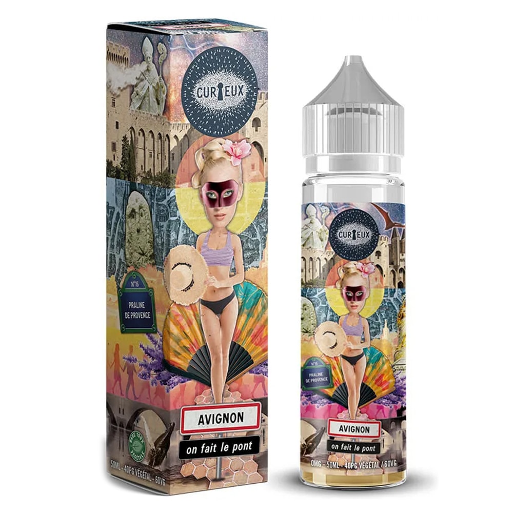 E-liquide Curieux Hexagone 50ml Avignon on fait le pont