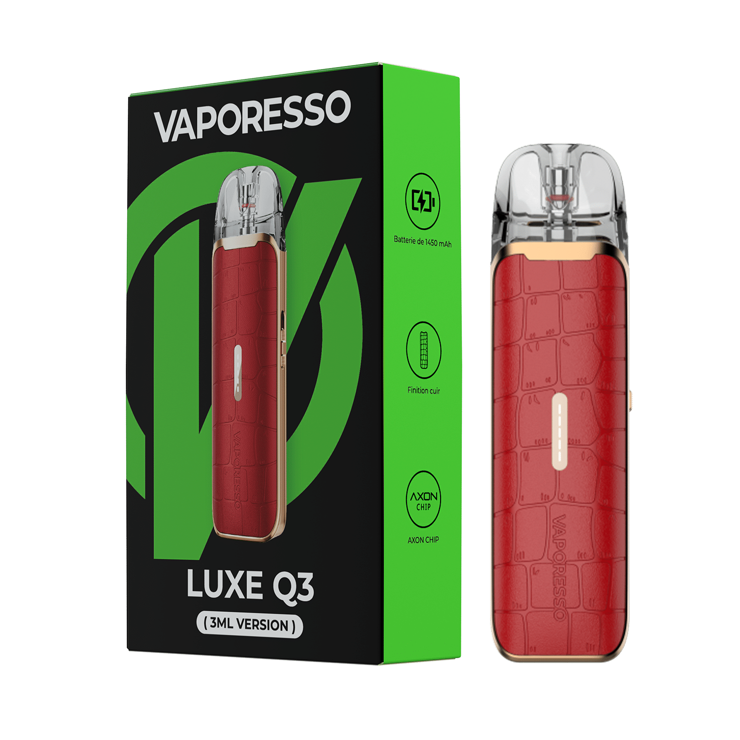 Kit Luxe Q3 Vaporesso Birkin Red