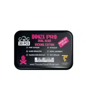 Lacets de coton Bonza Pro Dual Head (20 pcs) - Thunder cloud X Vaping Bogan.