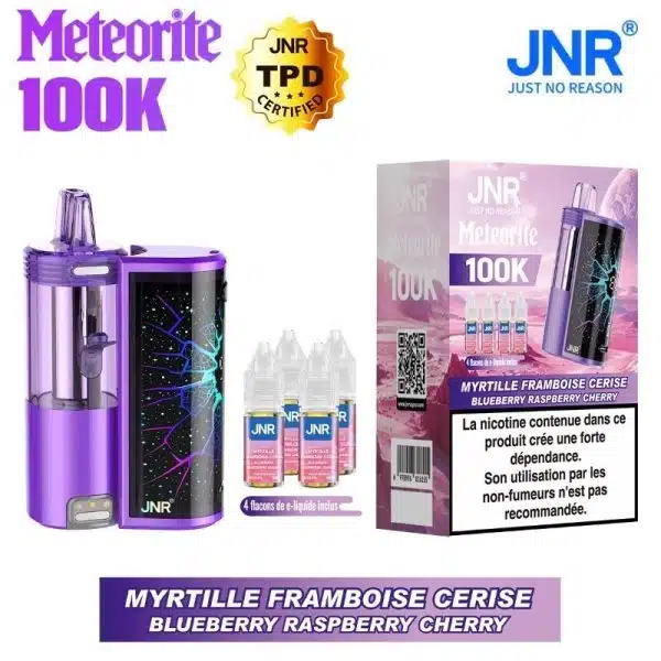 Puff 100k Meteorite JNR Myrtille Framboise Cerise